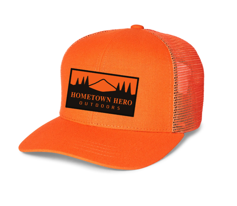 Filson mesh back cap with Hometown Hero Outdoors logo patch